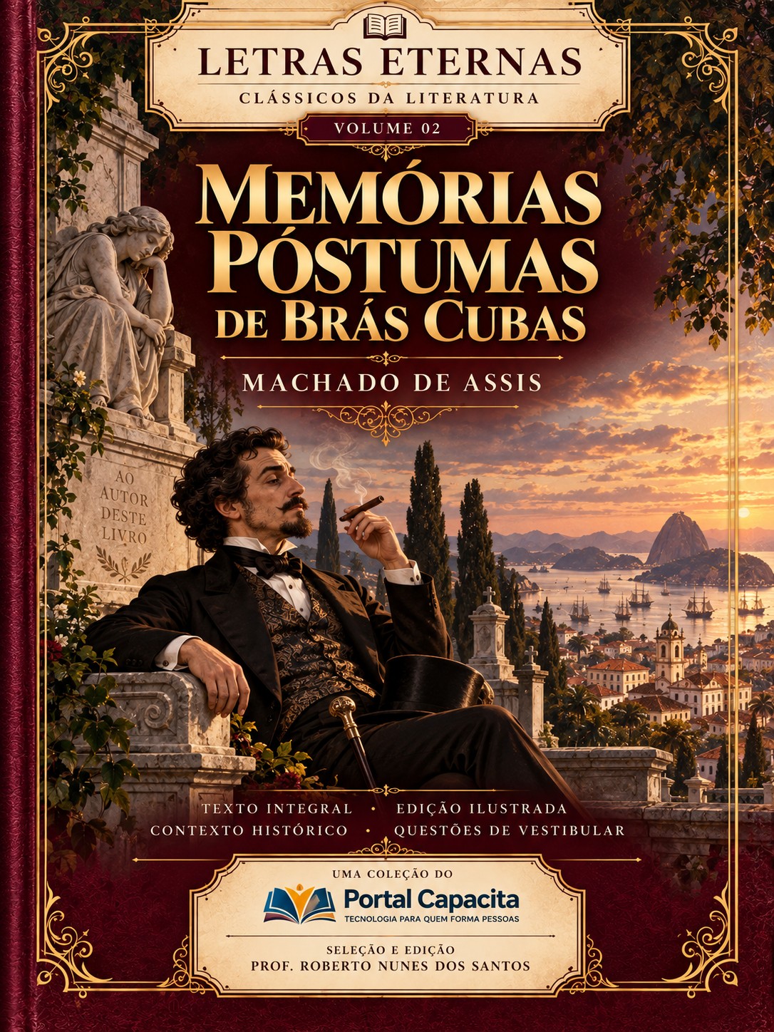 Capa de MEMÓRIAS PÓSTUMAS DE BRÁS CUBAS — MACHADO DE ASSIS