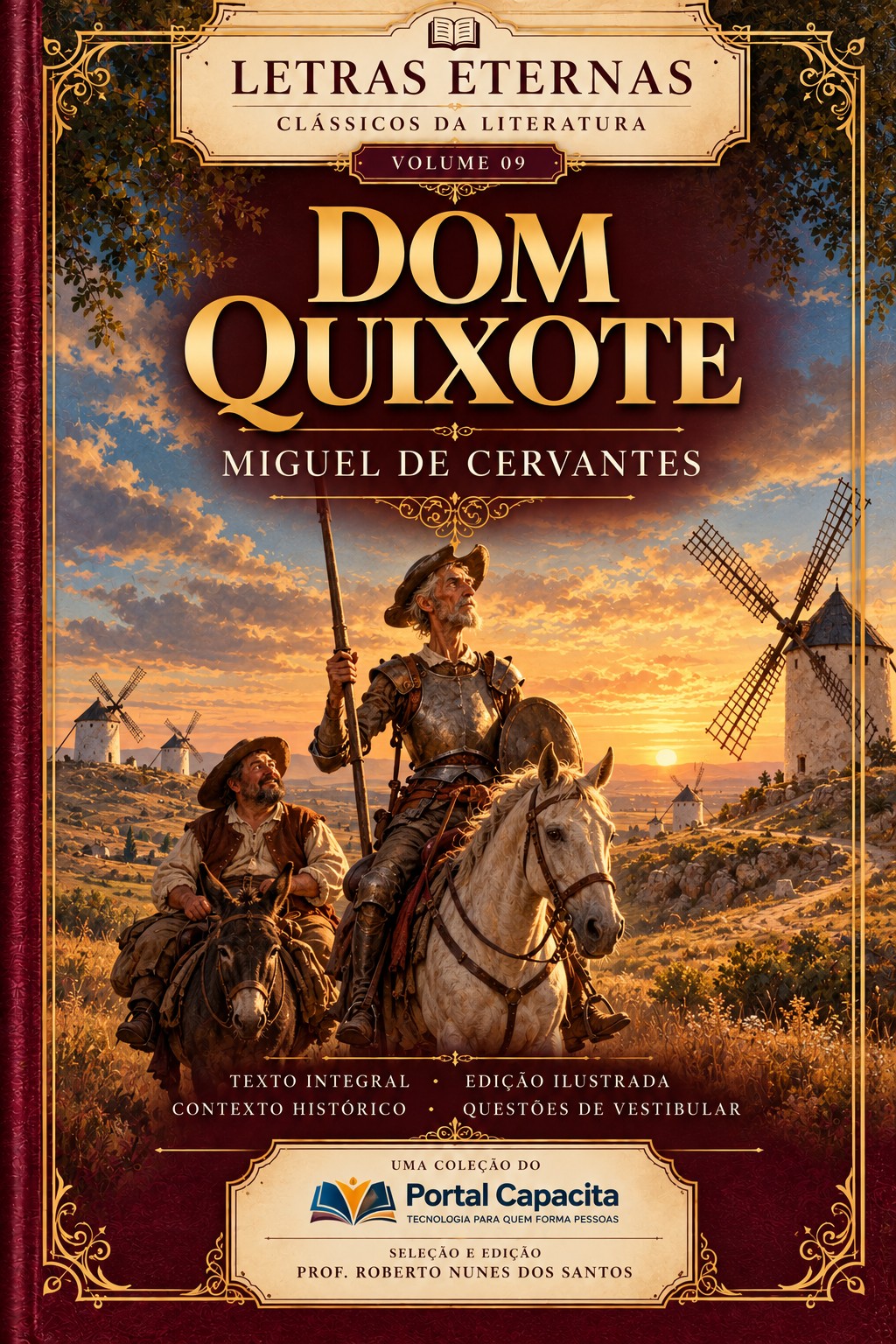 Capa de DOM QUIXOTE — MIGUEL DE CERVANTES