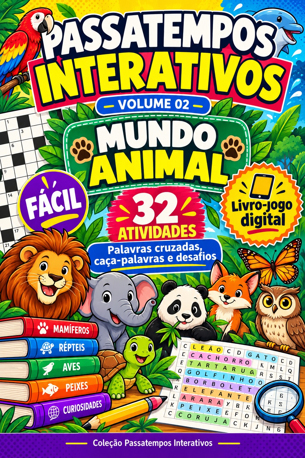 Capa de PASSATEMPOS INTERATIVOS – VOLUME 02